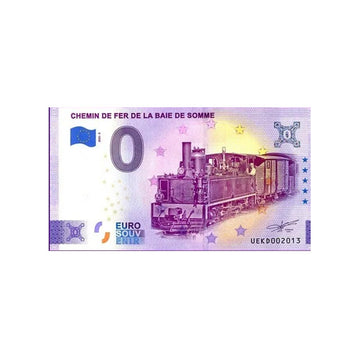 Souvenir ticket from zero euro - railway from the Baie de Somme - France - 2023