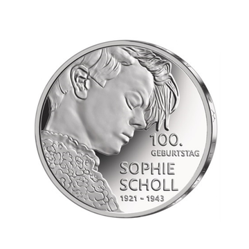 Germany 2021 - 20 Euro commemorative - Sophie Scholl