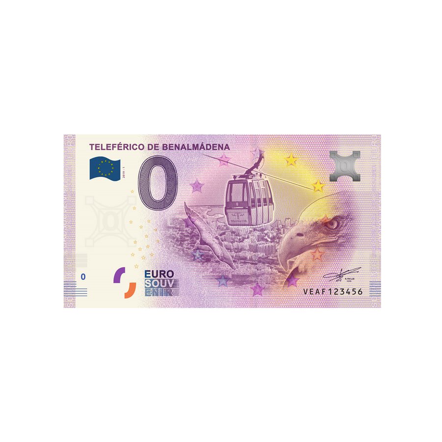 Souvenir -Ticket von Null bis Euro - Teleferico de Benalmadena - Spanien - 2019