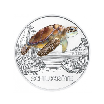 Austria 2019 - 3 Euro Commemorative - Turtle - 10/12