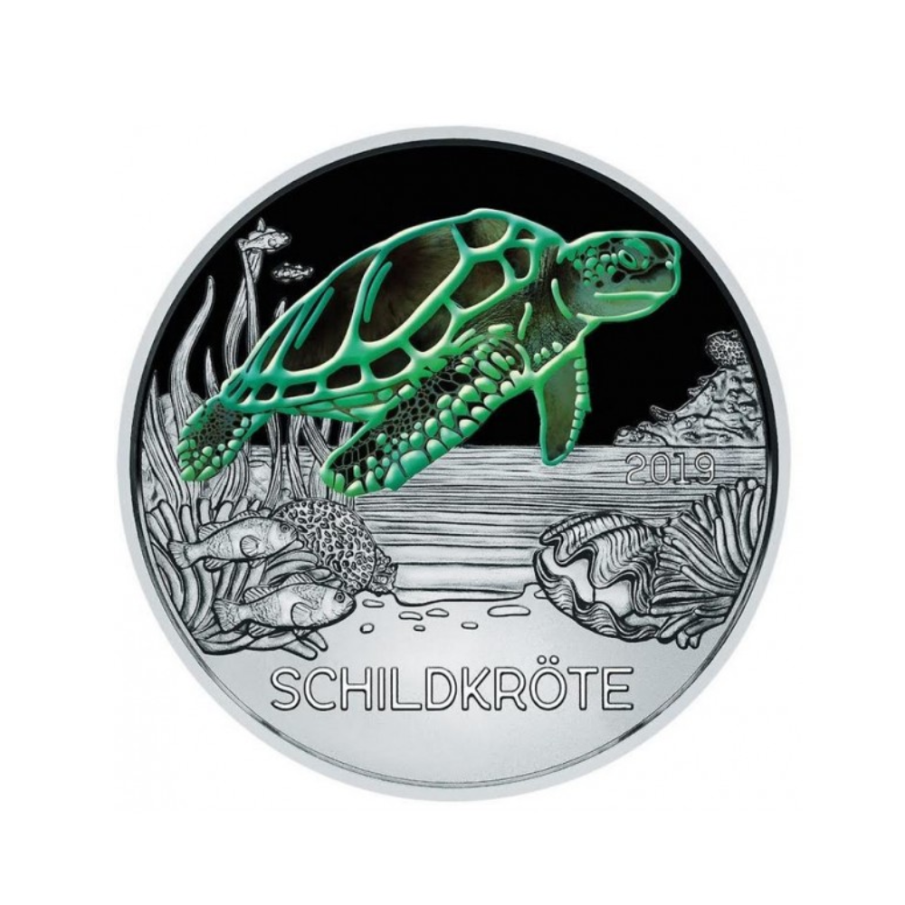 Österreich 2019 - 3 Euro Gedenk - Schildkröte - 10/12