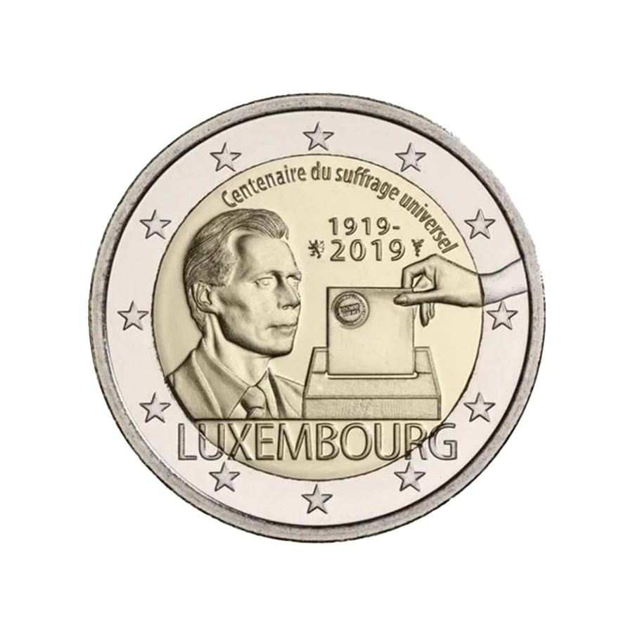 Luxemburgo 2019 - 2 Euro comemorativo - Centenário do Sufrágio Universal